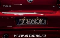 Накладка на кромку крышки багажника (нерж.) 1 шт. VW POLO 2009 >